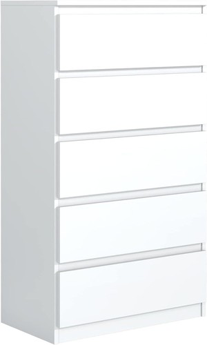 Cassettiera bianco opaco con - opaco, 5